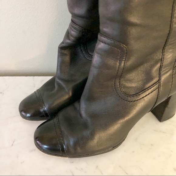 Chanel Leather Over-The-Knee Boots - Picture 5 of 8